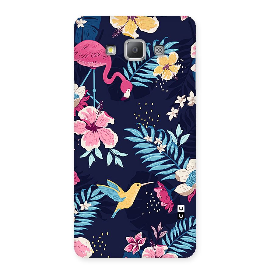 Tropical Flamingo Pattern Back Case for Galaxy A7