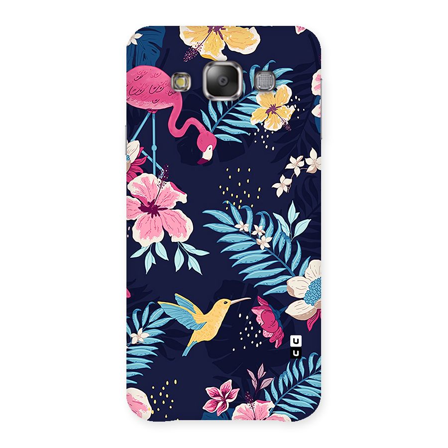 Tropical Flamingo Pattern Back Case for Galaxy E7