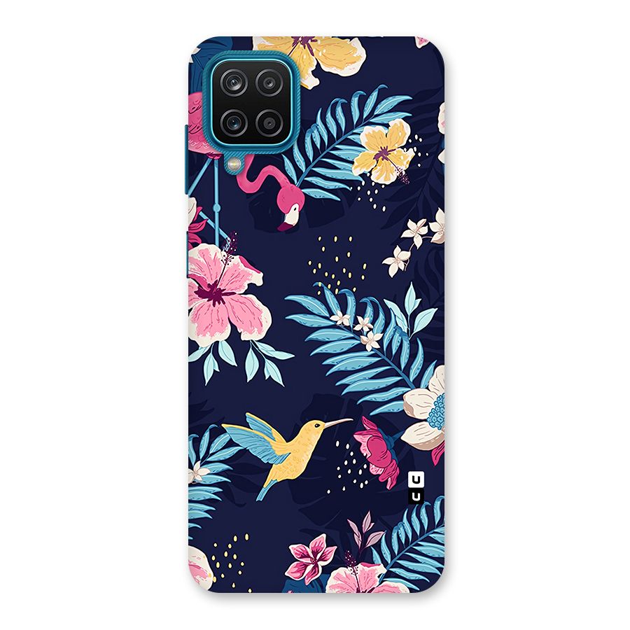 Tropical Flamingo Pattern Back Case for Galaxy M12