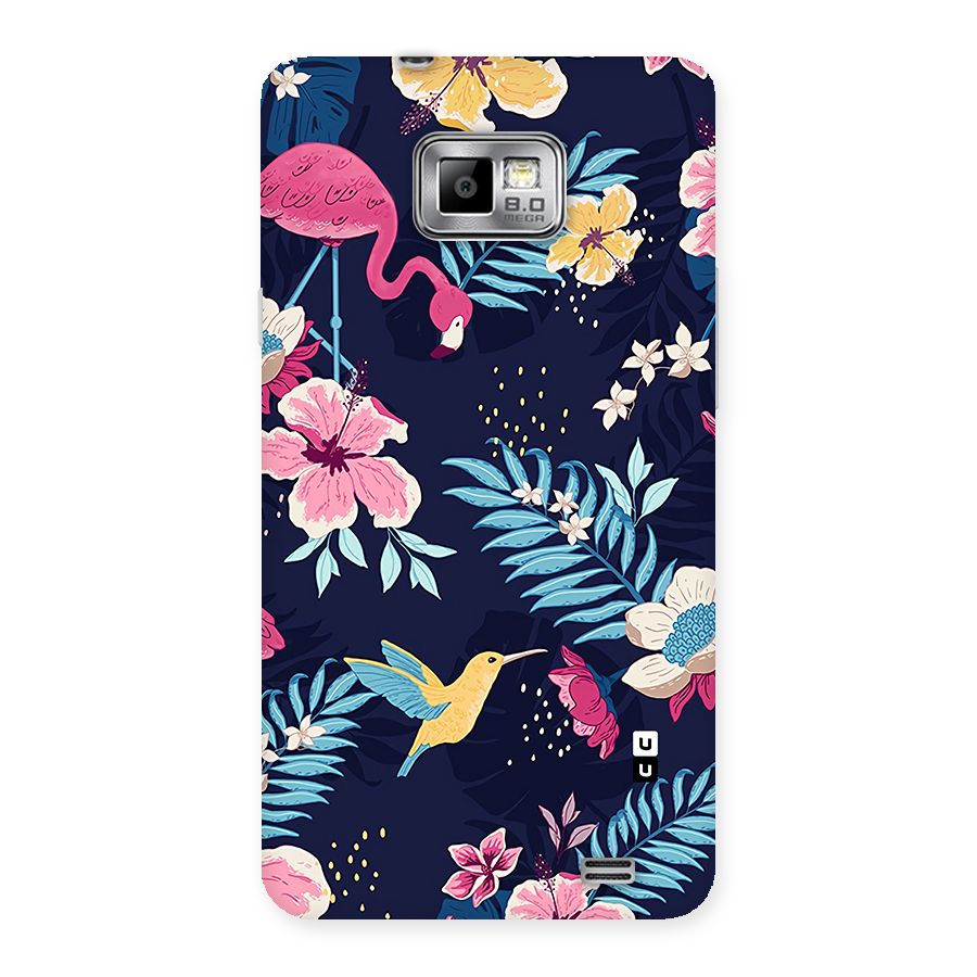 Tropical Flamingo Pattern Back Case for Galaxy S2