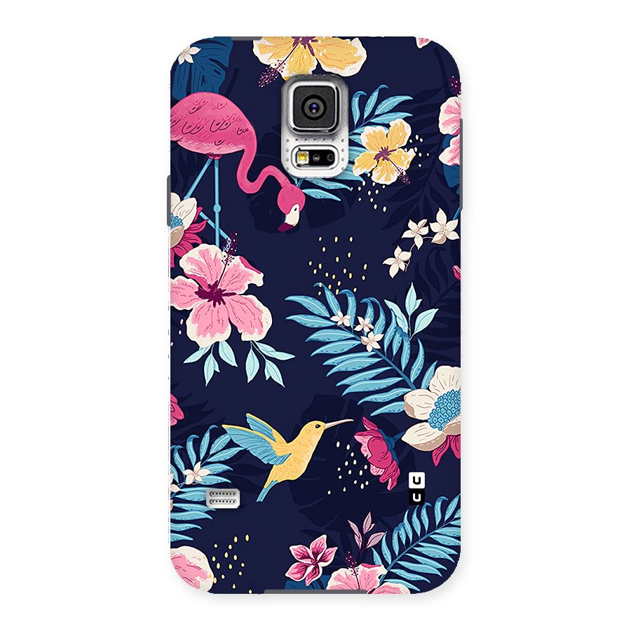 Tropical Flamingo Pattern Back Case for Galaxy S5