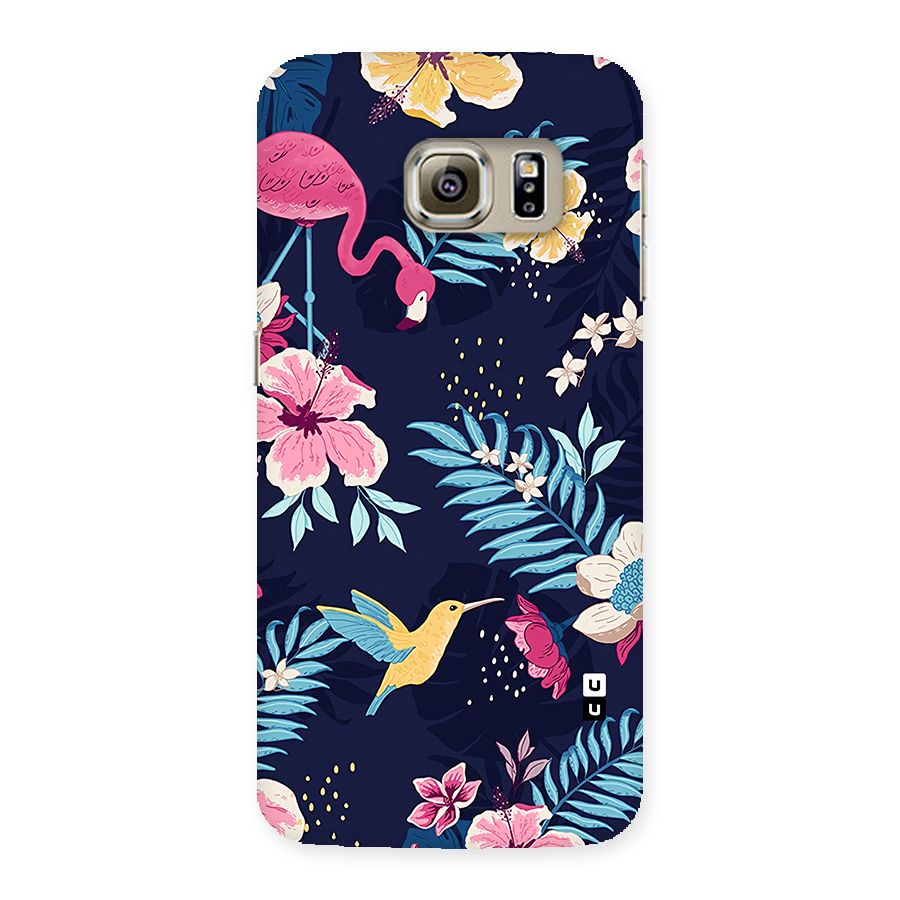 Tropical Flamingo Pattern Back Case for Galaxy S6 edge
