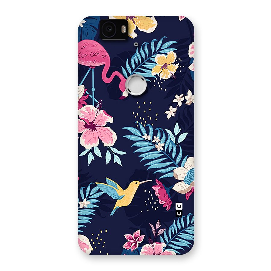 Tropical Flamingo Pattern Back Case for Google Nexus 6P