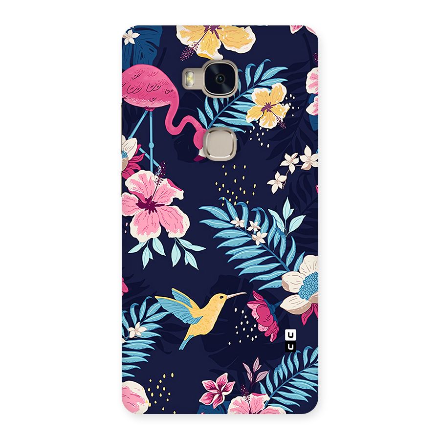 Tropical Flamingo Pattern Back Case for Honor 5X