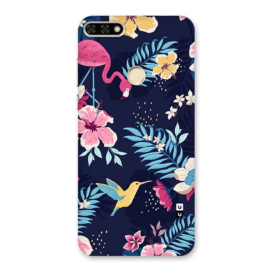 Tropical Flamingo Pattern Back Case for Honor 7A