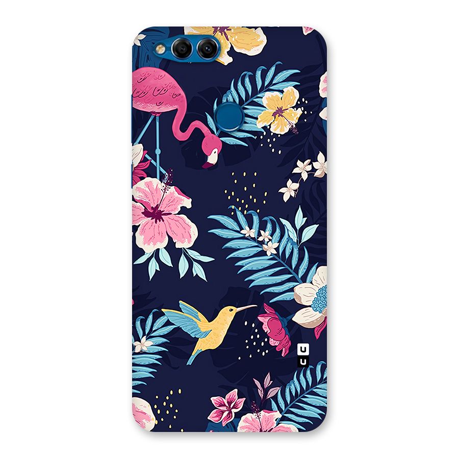 Tropical Flamingo Pattern Back Case for Honor 7X