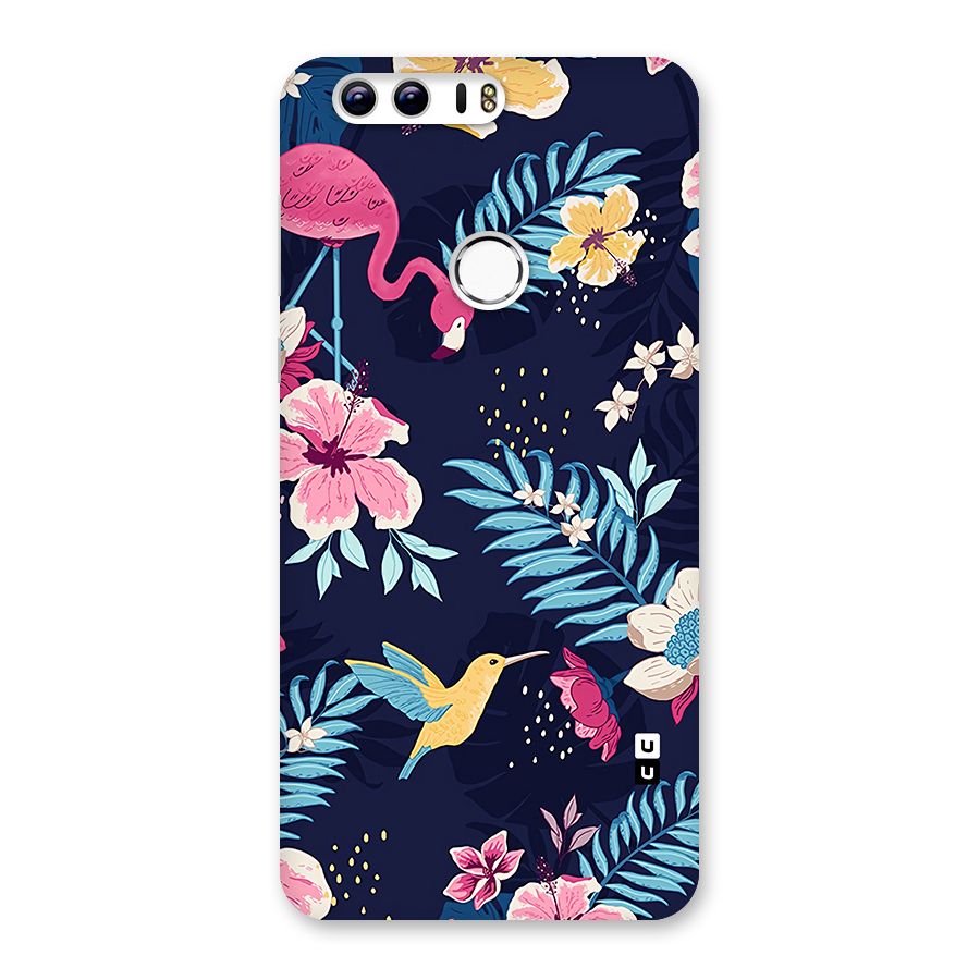 Tropical Flamingo Pattern Back Case for Honor 8
