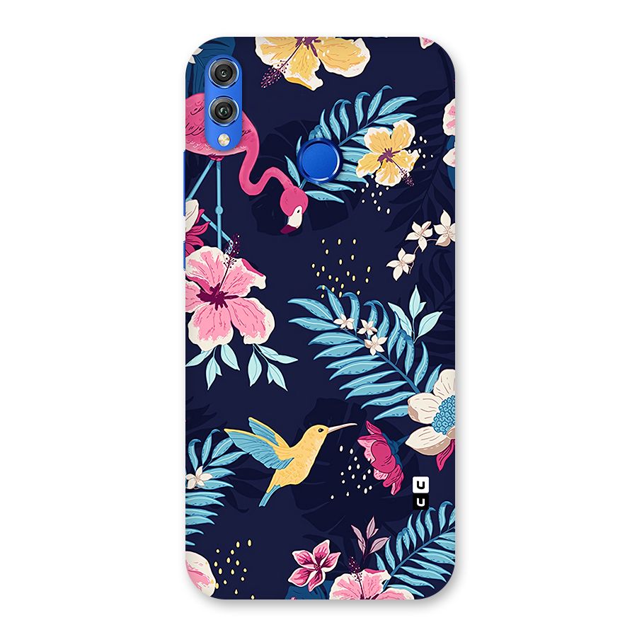 Tropical Flamingo Pattern Back Case for Honor 8X