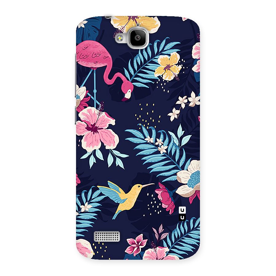 Tropical Flamingo Pattern Back Case for Honor Holly