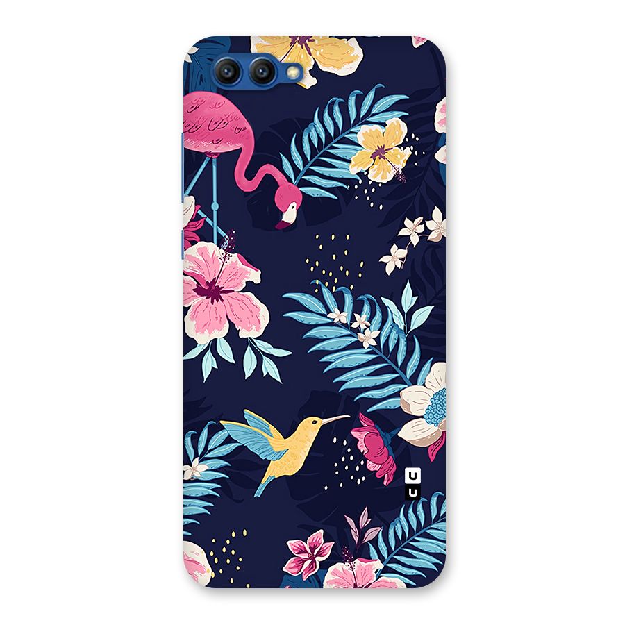 Tropical Flamingo Pattern Back Case for Honor View 10