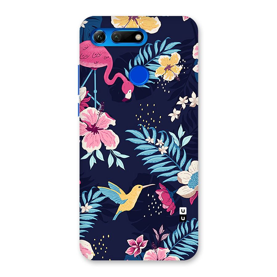 Tropical Flamingo Pattern Back Case for Honor View 20