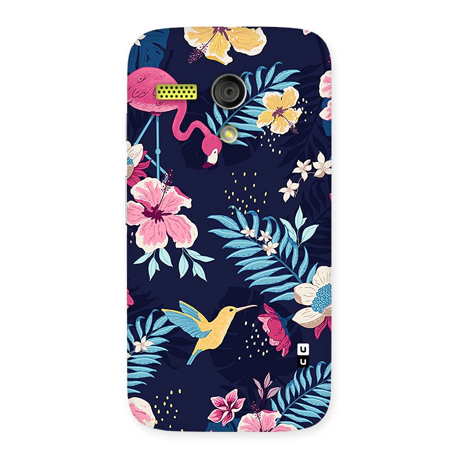 Tropical Flamingo Pattern Back Case for Moto G
