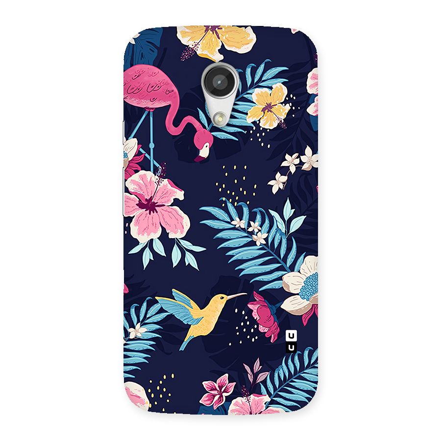 Tropical Flamingo Pattern Back Case for Moto G 2nd Gen