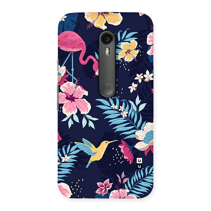 Tropical Flamingo Pattern Back Case for Moto G Turbo