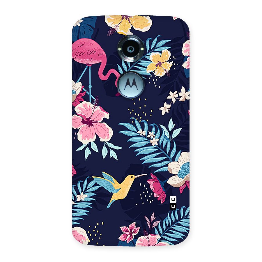 Tropical Flamingo Pattern Back Case for Moto X2