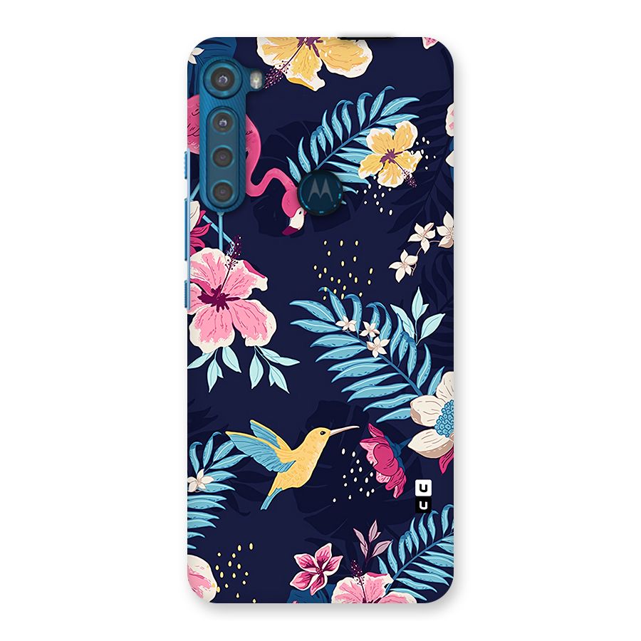 Tropical Flamingo Pattern Back Case for Motorola One Fusion Plus