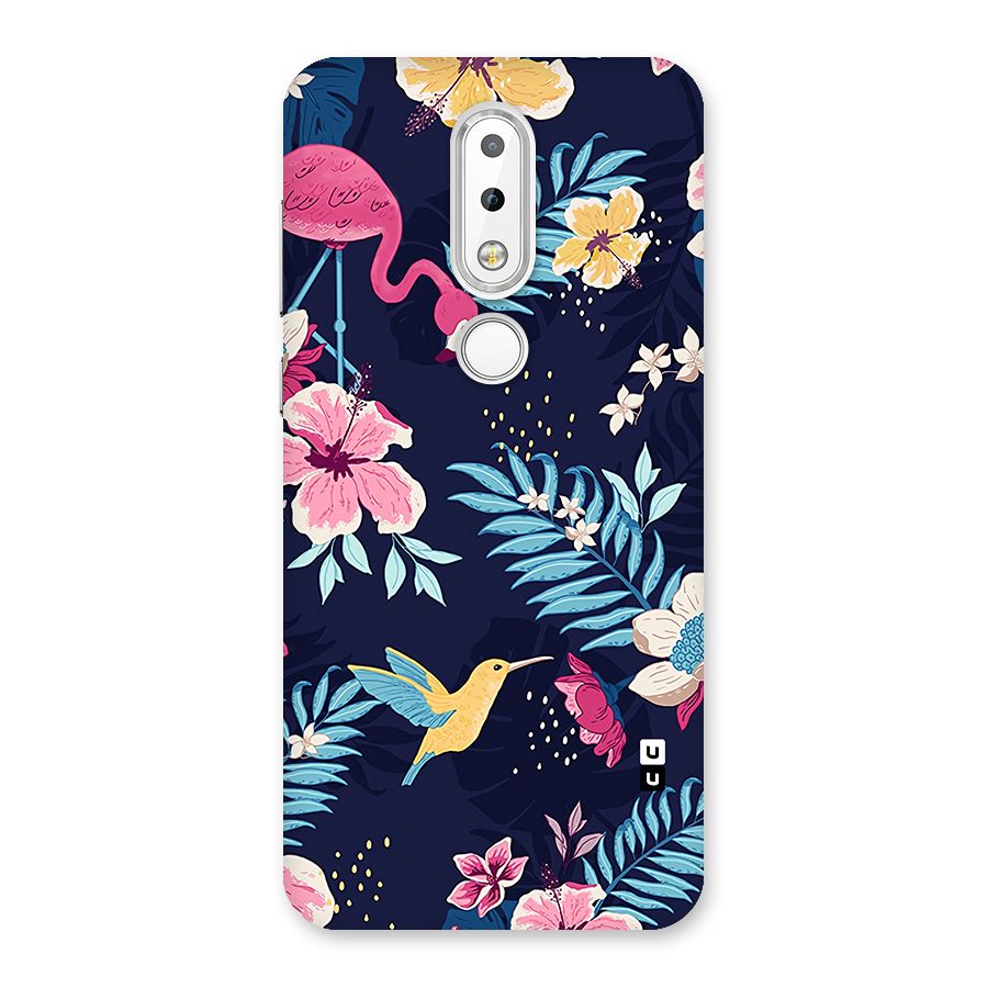 Tropical Flamingo Pattern Back Case for Nokia 6.1 Plus
