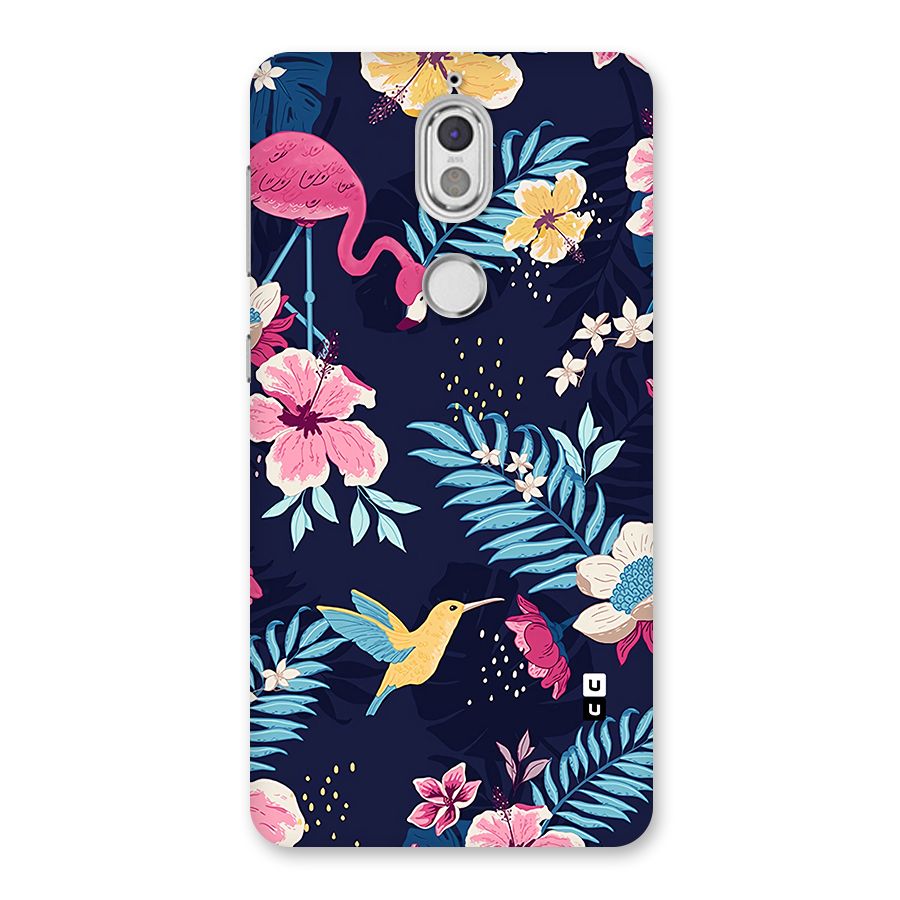 Tropical Flamingo Pattern Back Case for Nokia 7