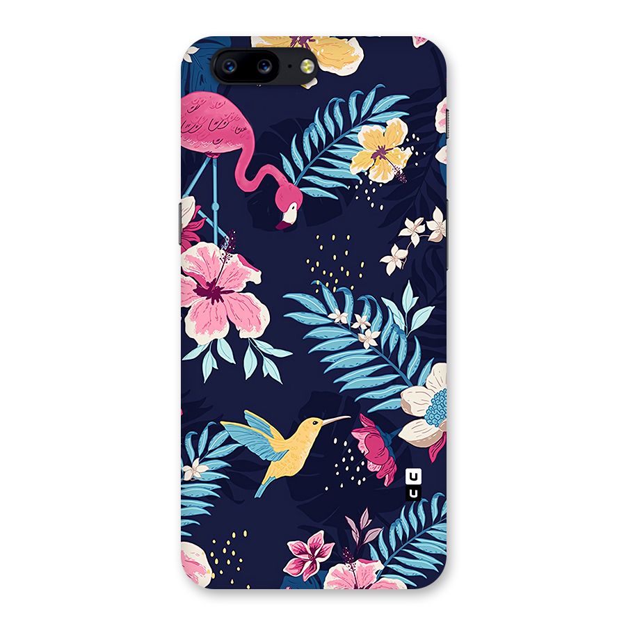 Tropical Flamingo Pattern Back Case for OnePlus 5