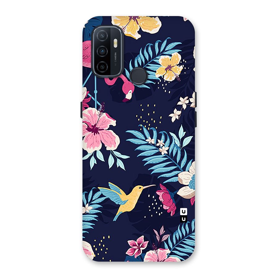 Tropical Flamingo Pattern Back Case for Oppo A32