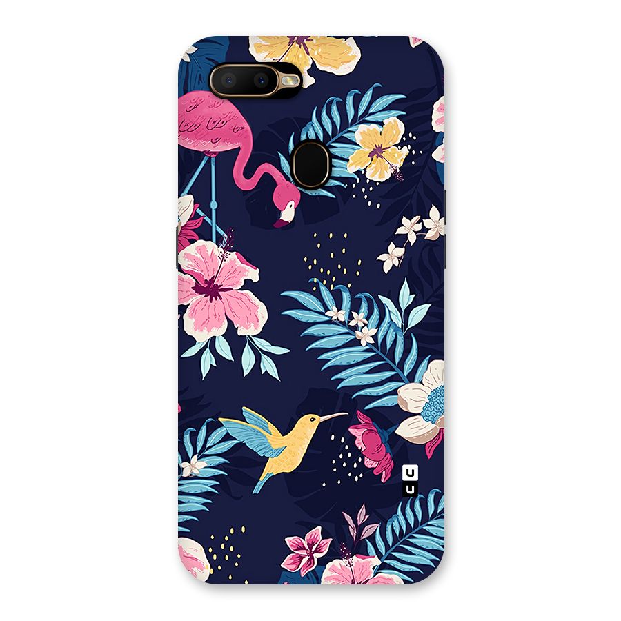 Tropical Flamingo Pattern Back Case for Oppo A5s