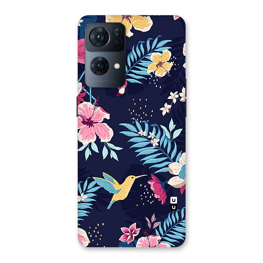Tropical Flamingo Pattern Back Case for Oppo Reno7 Pro 5G