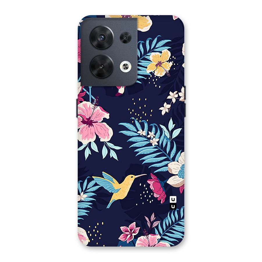 Tropical Flamingo Pattern Back Case for Oppo Reno8 5G