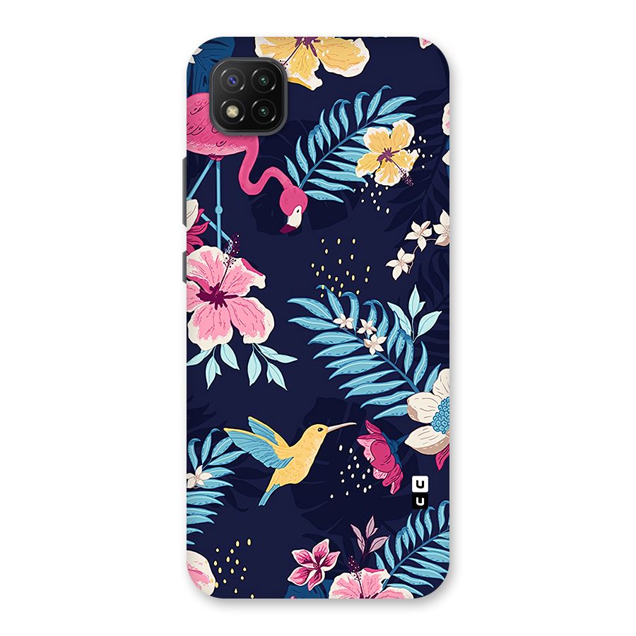Tropical Flamingo Pattern Back Case for Poco C3