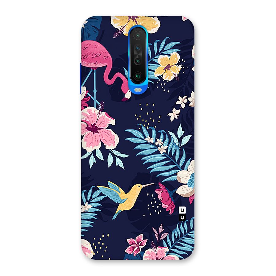 Tropical Flamingo Pattern Back Case for Poco X2