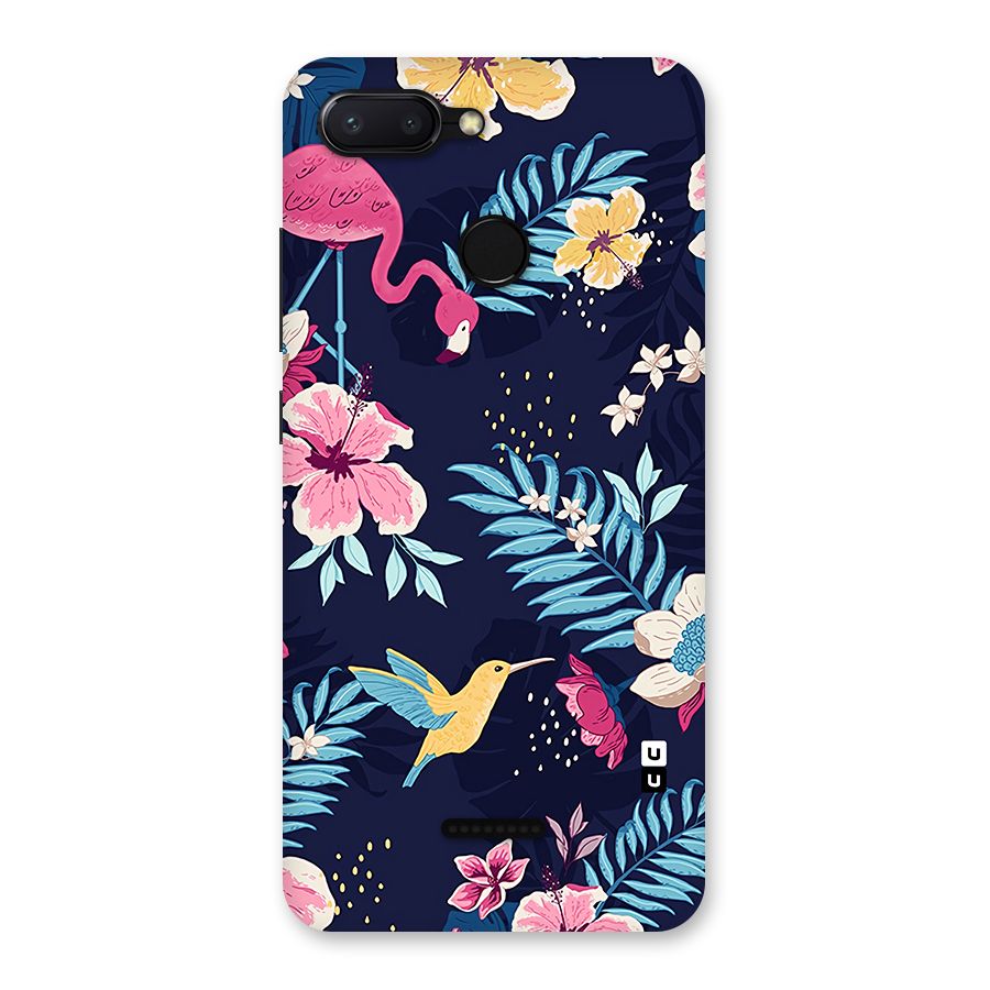 Tropical Flamingo Pattern Back Case for Redmi 6