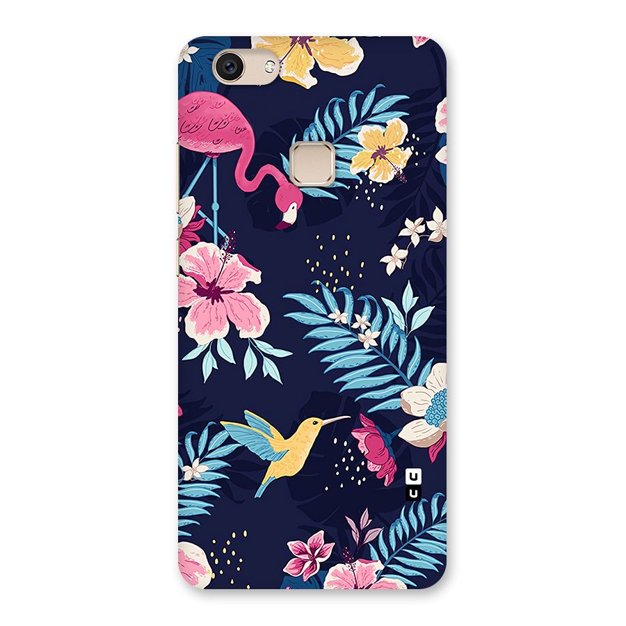 Tropical Flamingo Pattern Back Case for Vivo V7