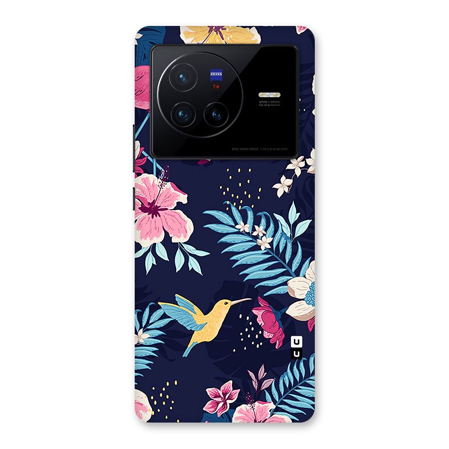 Tropical Flamingo Pattern Back Case for Vivo X80
