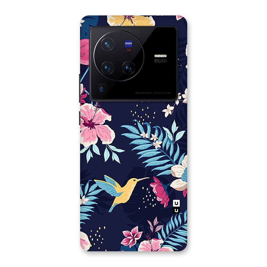 Tropical Flamingo Pattern Back Case for Vivo X80 Pro