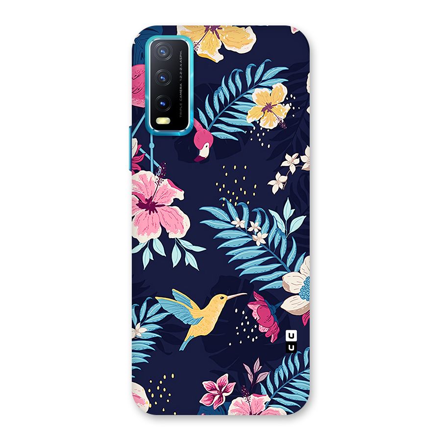 Tropical Flamingo Pattern Back Case for Vivo Y20