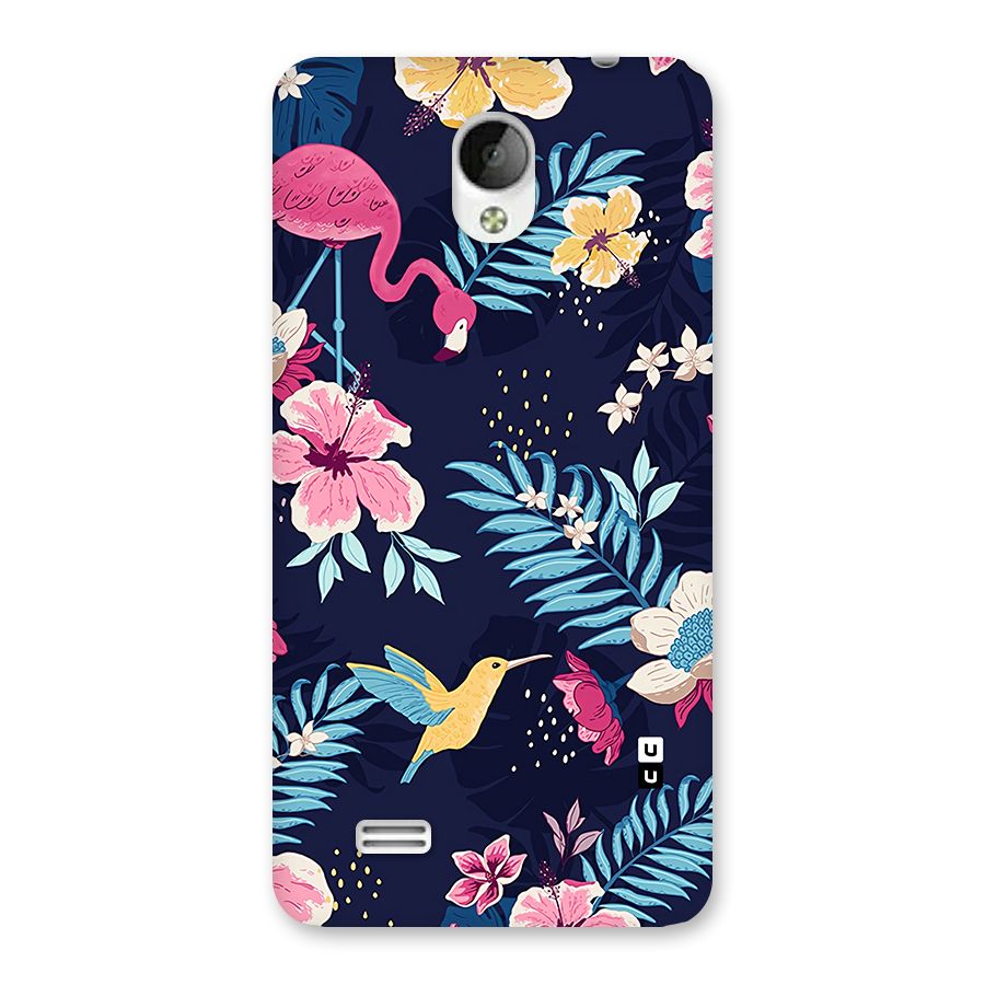 Tropical Flamingo Pattern Back Case for Vivo Y21