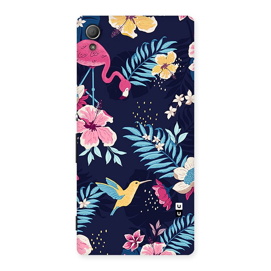 Tropical Flamingo Pattern Back Case for Xperia Z3 Plus