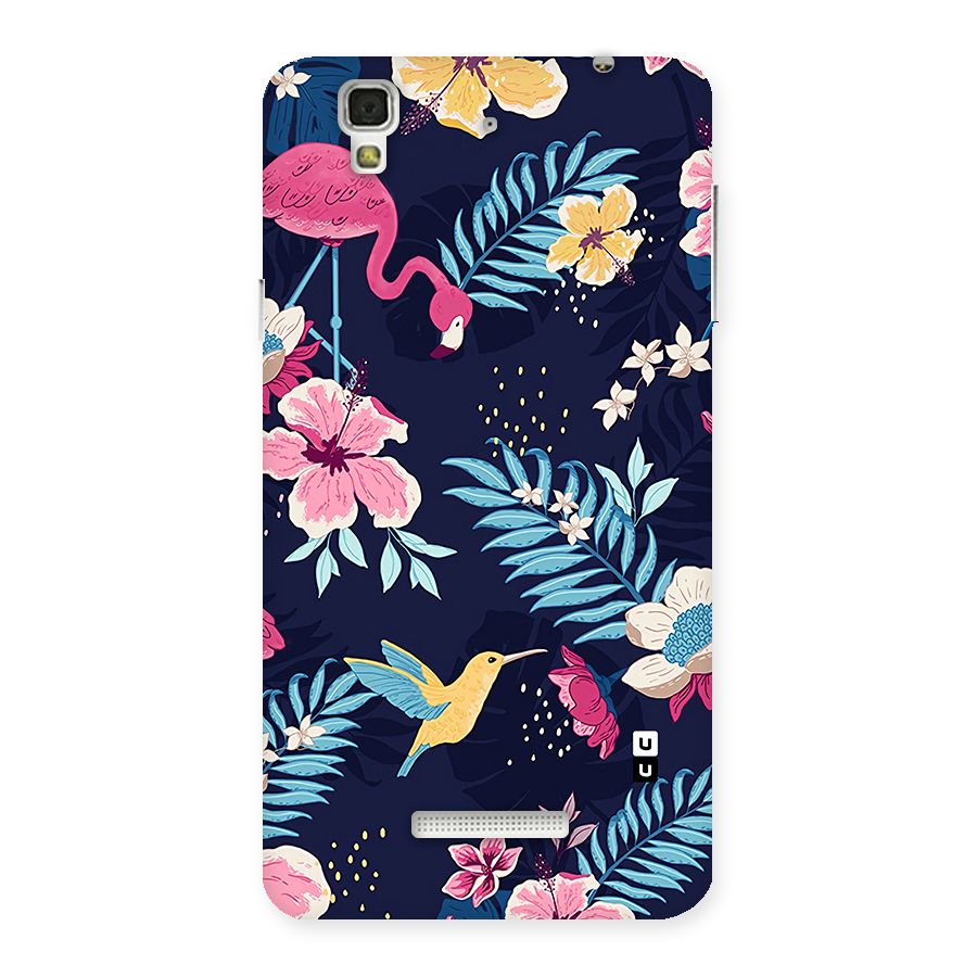 Tropical Flamingo Pattern Back Case for YU Yureka Plus