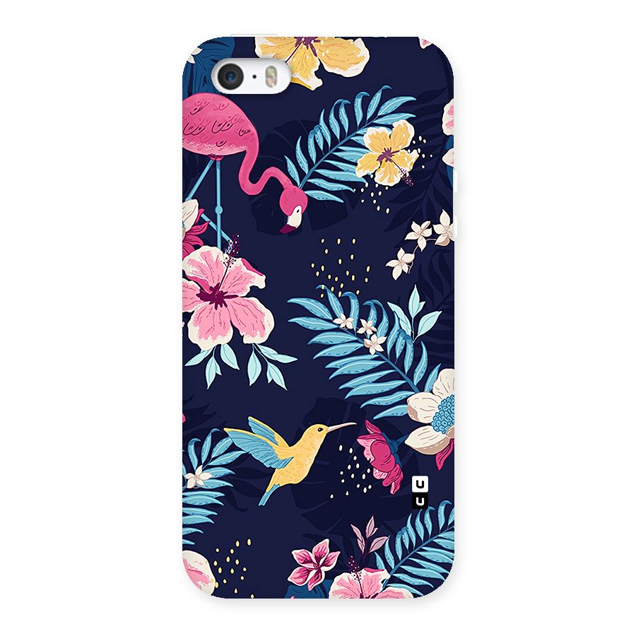 Tropical Flamingo Pattern Back Case for iPhone SE 2016