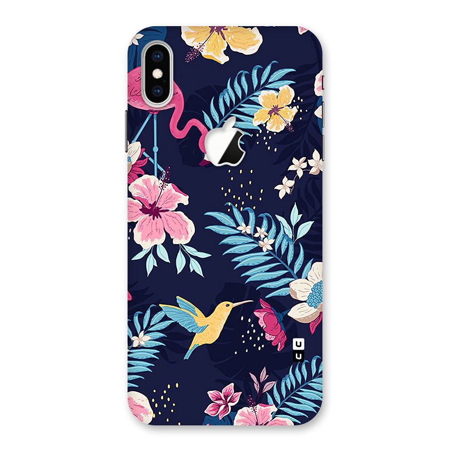 Tropical Flamingo Pattern Back Case for iPhone XS Max Apple Cut