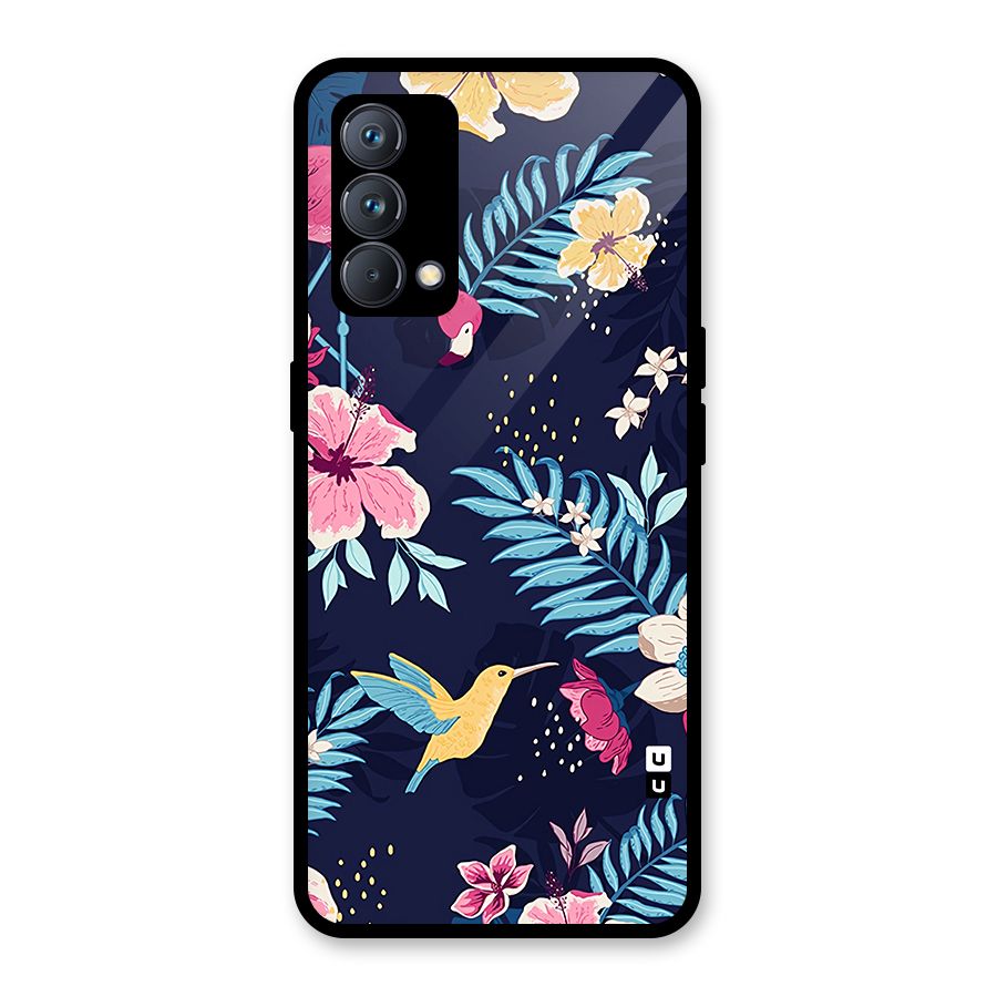 Tropical Flamingo Pattern Glass Back Case for Realme GT Master Edition