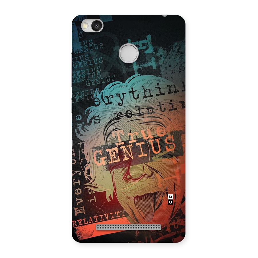 True Genius Back Case for Redmi 3S Prime