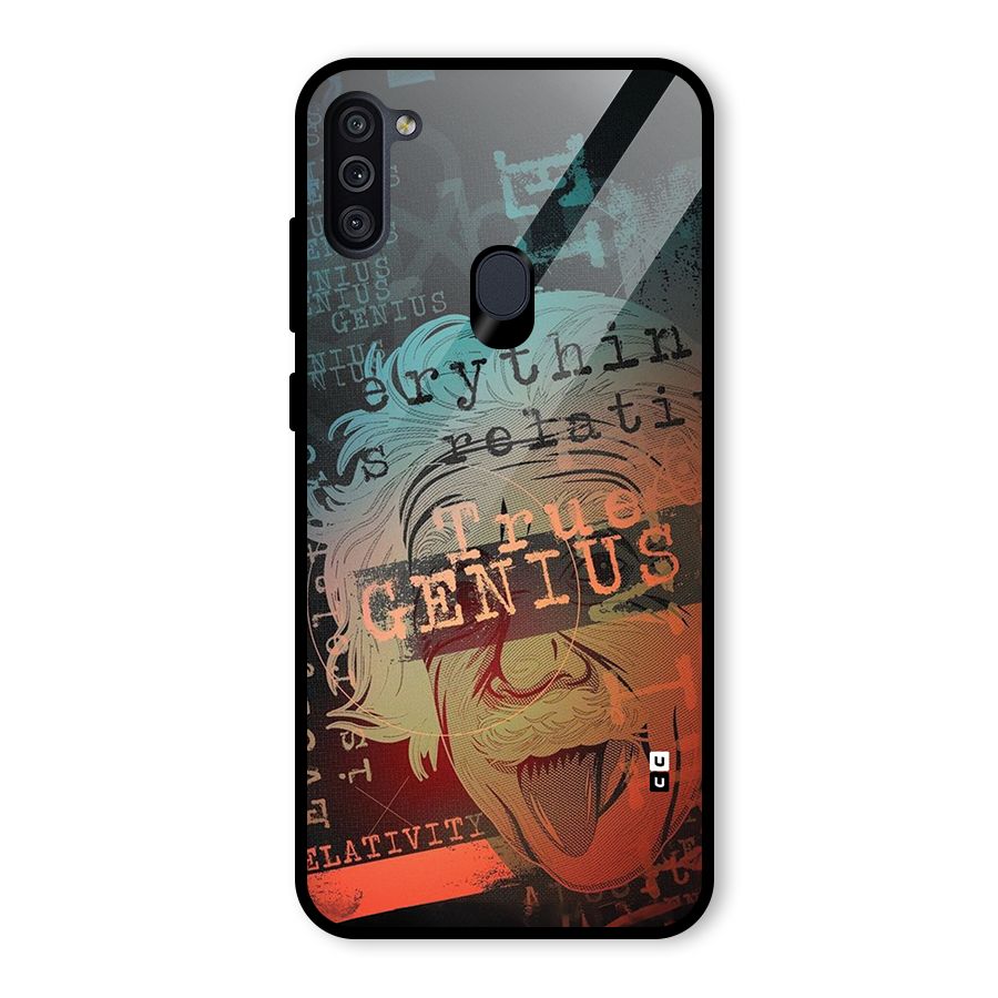 True Genius Glass Back Case for Galaxy M11