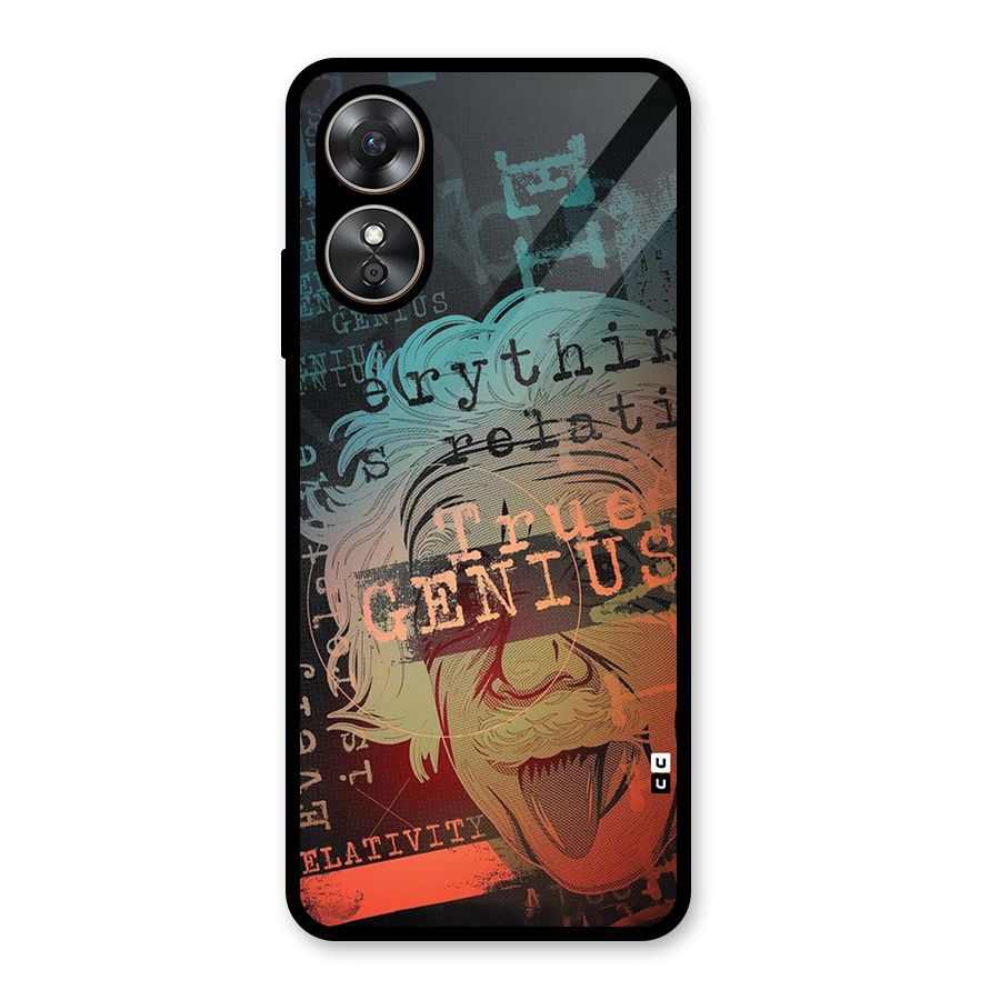 True Genius Glass Back Case for Oppo A17