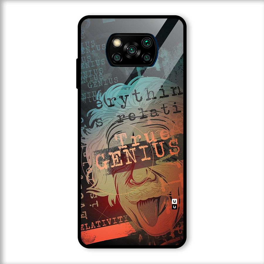 True Genius Glass Back Case for Poco X3