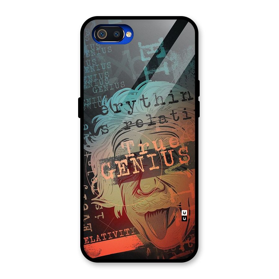 True Genius Glass Back Case for Realme C2