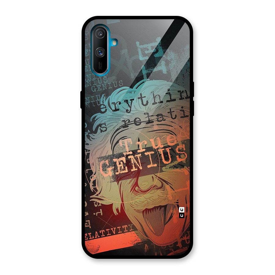 True Genius Glass Back Case for Realme C3