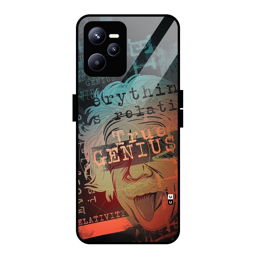 True Genius Glass Back Case for Realme C35