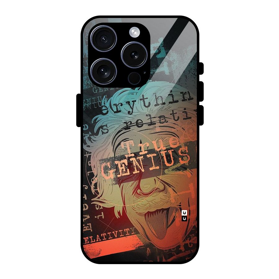 True Genius Glass Back Case for iPhone 15 Pro