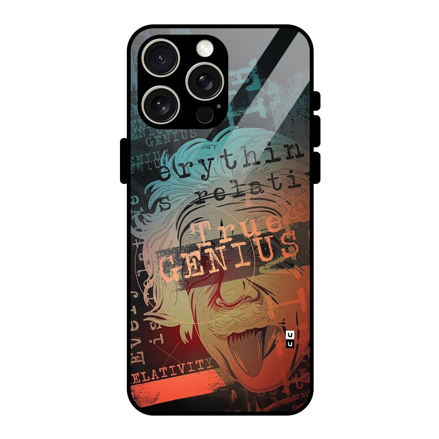 True Genius Glass Back Case for iPhone 15 Pro Max