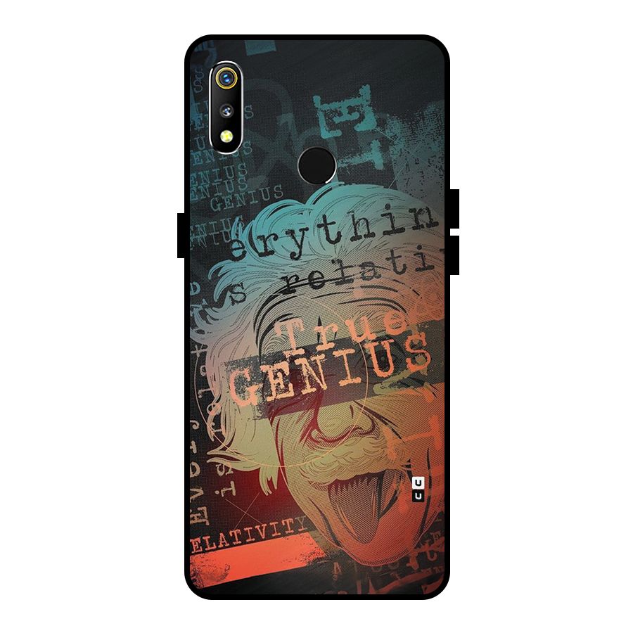 True Genius Metal Back Case for Realme 3i